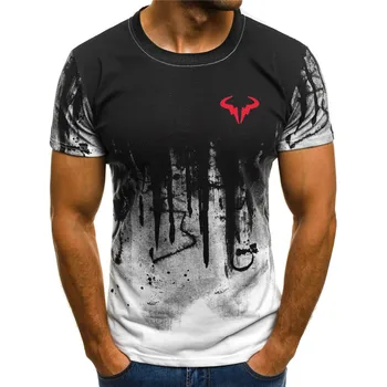 

Men's 3D printing T-shirt, men's short sleeve fashion T-shirt, round neck summer T-shirt, fashion casual T-shirt, 2020 popular T