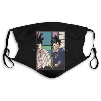 

Goku and Vegeta Friday The Movies Meme Black M-3 Round Neck Best Selling Male Natural Men's Women's Mouth Mask Filter