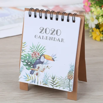 

12.5*9.5* 6cm 2020 Forest Animals Mini Desktop Paper Calendar Daily Scheduler Table Planner