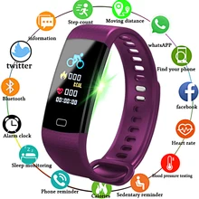 Умные часы для женщин и мужчин, для спорта, фитнеса, умный Браслет, пульсометр, кровяное давление, цветной экран, Reloj, цифровые часы Mujer