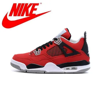 

Nike Origina Air Jordan 4 OG AJ4 White Cement Men's Basketball Shoes non-slip Size Eur 40-45 308497 603 Men Medium Cut Synthetic