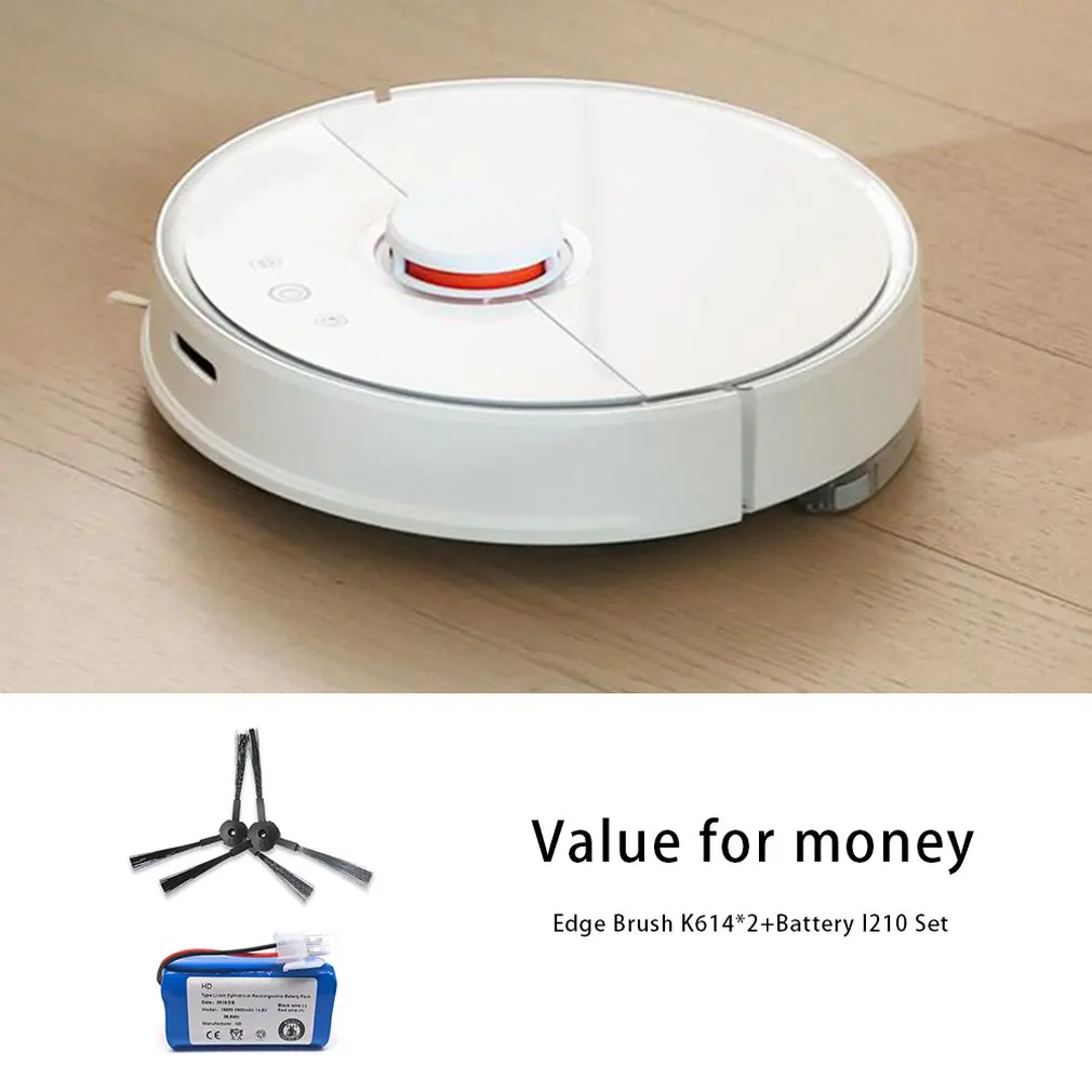 Rechargeable for ILIFE Battery + Brush Filter 14.8V 2800mAh Robotic Vacuum Cleaner Accessories for Chuwi for Ilife A4 A4s A6