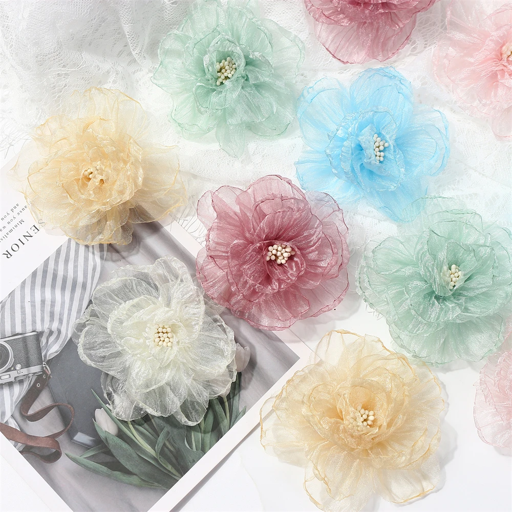 BZKSER Fiori Finti per Decorazioni - 50 PCS Teste di Fiori Artificiali