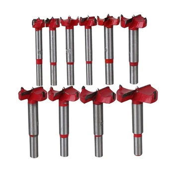

10Pcs Professional Forstner Drill Bit Set Woodworking Hole Saw Wood Cutter, Alloy Steel Wood Drilling Woodworking Hole Boring Bi