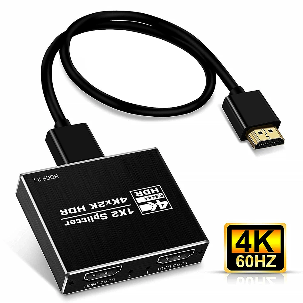Atticus de acuerdo a Bermad Divisor HDMI 4K UHD 2,0 1x2 HDMI 2,0 Splitter HDCP 2,2 HDR Splitter HDMI  2,0 4K/60hz HDMI2.0 Splitter para PS4 pro apple TV PC|Cables HDMI| -  AliExpress