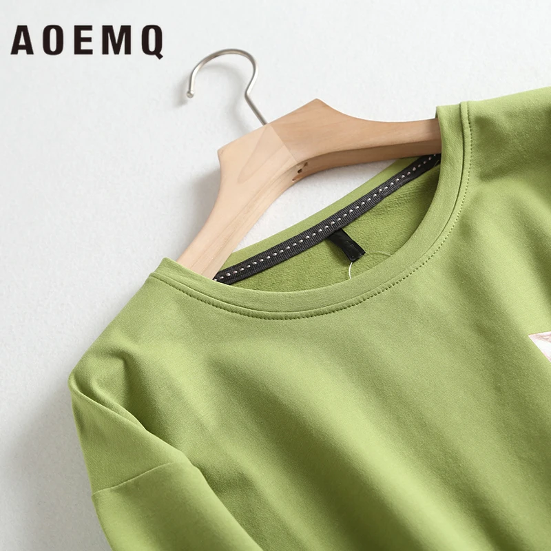 AOEMQ, 3 цвета, свитер с абстрактным рисунком, свитер, Новое поступление осени, Повседневный свитер, уличная женская одежда