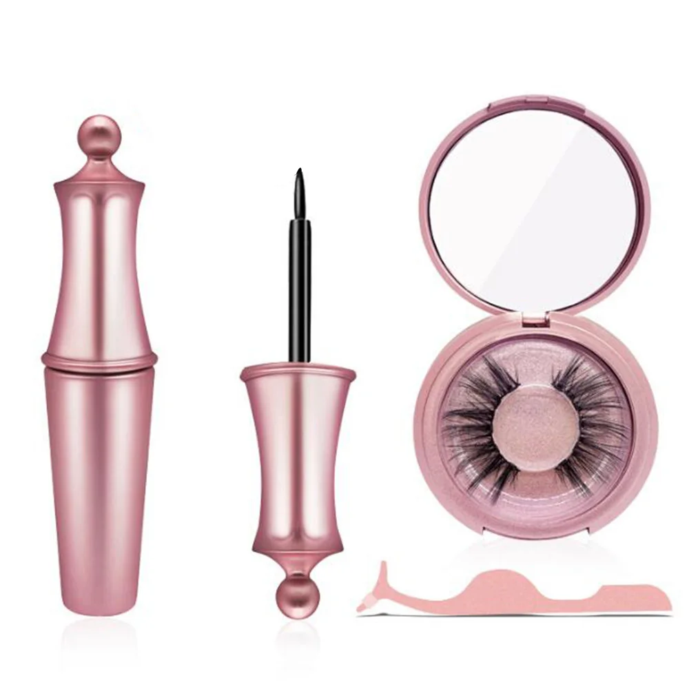 

MJS Magnetic Eyeliner And Eyelash 3D Mink False Eyelash Cilia Are Prefabricated Fans For Long Eyelashes