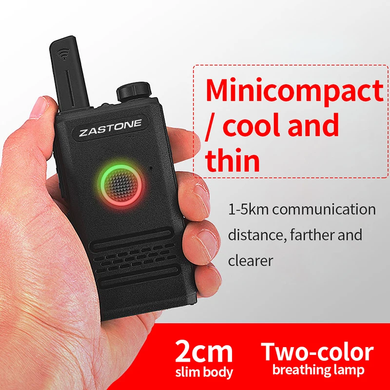 Zastone X8 Mini Walkie Talkie Pair Headset Portable Handheld Radio Comunicador Two-Way Ham Radio