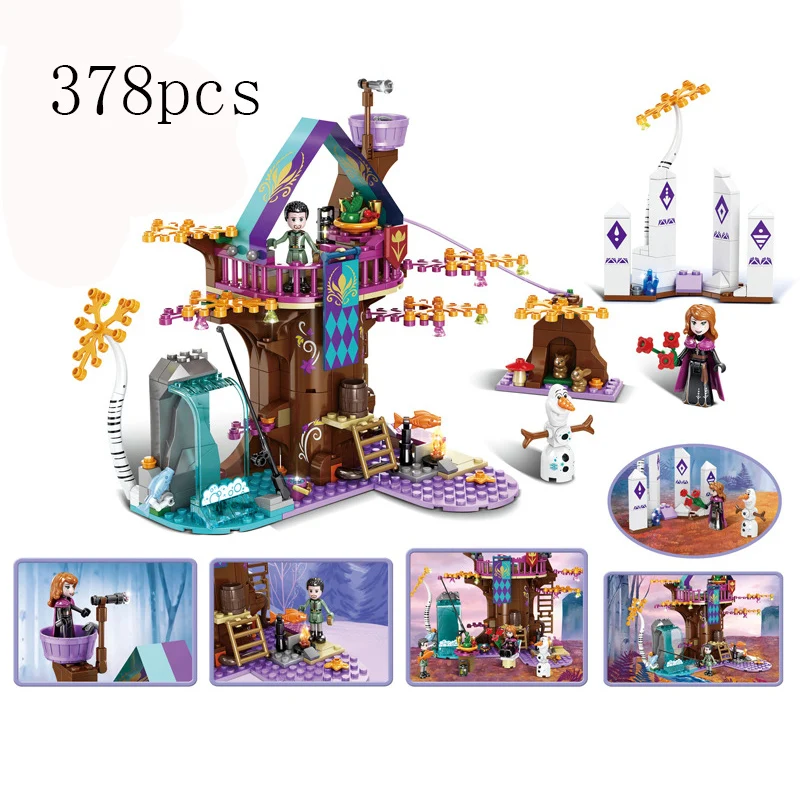 Snow and Ice Elsa s Jewellery Box Compatible Legoinglys Frozeninglys Friends Building Blocks Toys for Children 4