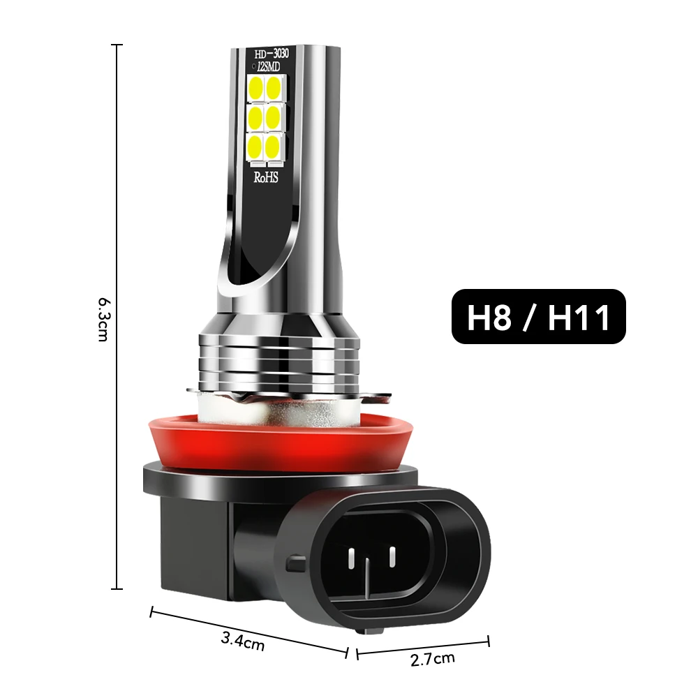 H11 H8 Led Bulbs 2pcs Car Fog Lights For BMW E46 E39 E90 E36 E60 E34 E30 F30 F10 X5 E53 Accessories car styling accessories car mirror accessories