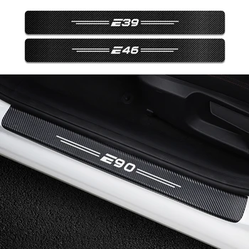 

For BMW E46 E39 E90 E91 E60 E36 E87 E92 E30 E34 E61 E62 E93 E28 E53 E70 Accessories 4PCS Car Door Threshold Protector Stickers
