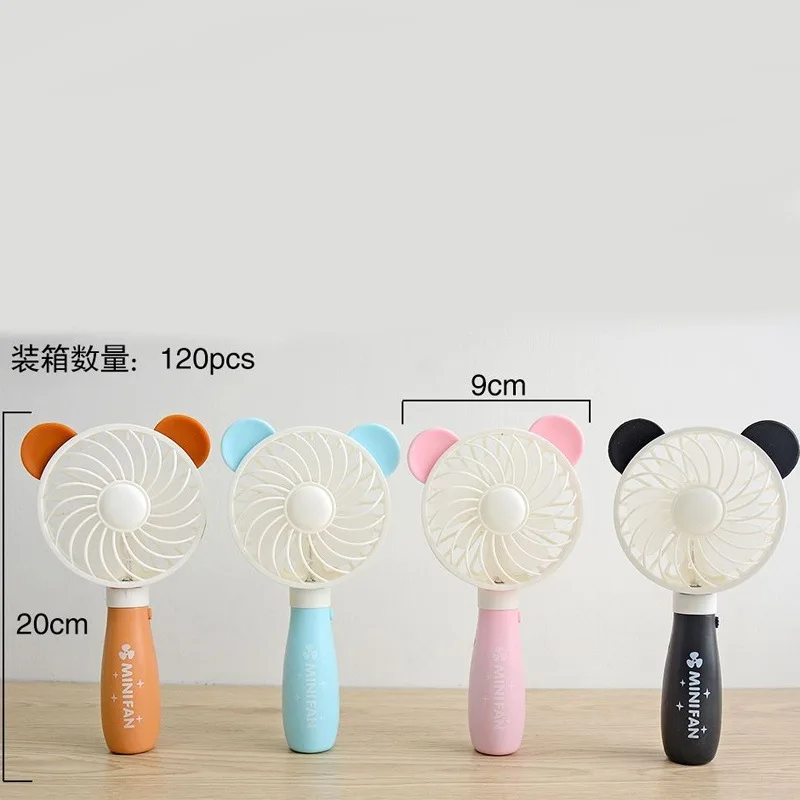 

Summer Children Creative Bear Hand Pressure Fan USB Rechargeable Mini Fan Outdoor Travel Portable Wind