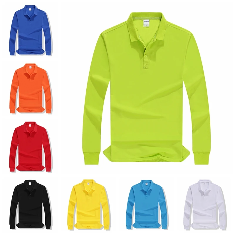 

Autumn High Quality Polo Shirts customization Female Casual Solid Sweatshirt Women Cotton Long Sleeve Tops Shirt Plus Size