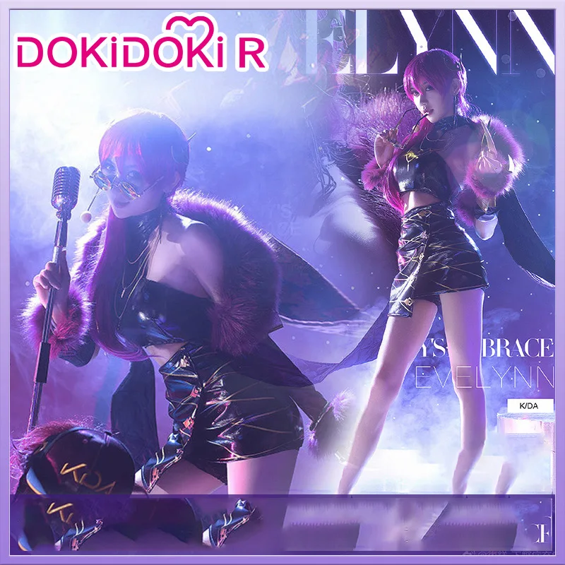 Костюм для косплея эвеллинн из игры DokiDoki-R LOL KDA Evelynn костюм K/DA Хэллоуин |