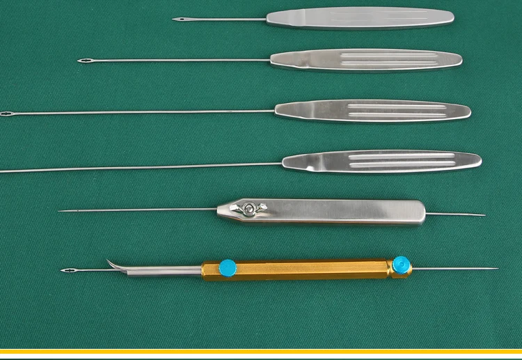 Guia de Punção da Agulha Tecido da Pele Talha de Elevação Guia de Punção com Agulha Facial-fio Lifting Guia Agulha Beleza Plástica Surger 8 Instrumentos p/ pálpebra