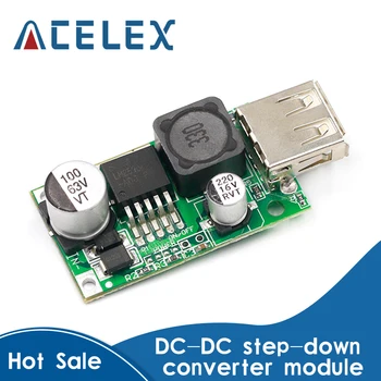 

LM2596HV 5V DC-DC Step Down Buck Converter Board Module 9V 12V 24V 36V 48V to 5V 3A USB Charger Module