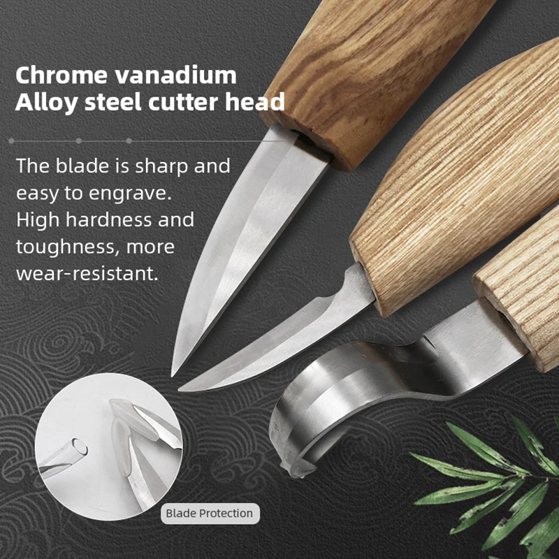 Coltello Da Intaglio Legno - Lama Acciaio Inox, Manico In Noce - Foto 8