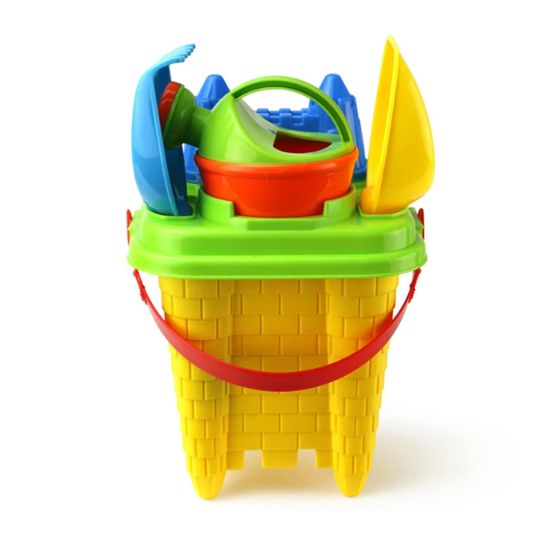Finest  Beach Toys Castle Model For Children SandBox Set Kit Sea Sand Bucket Rake Hourglass Water Table Pla