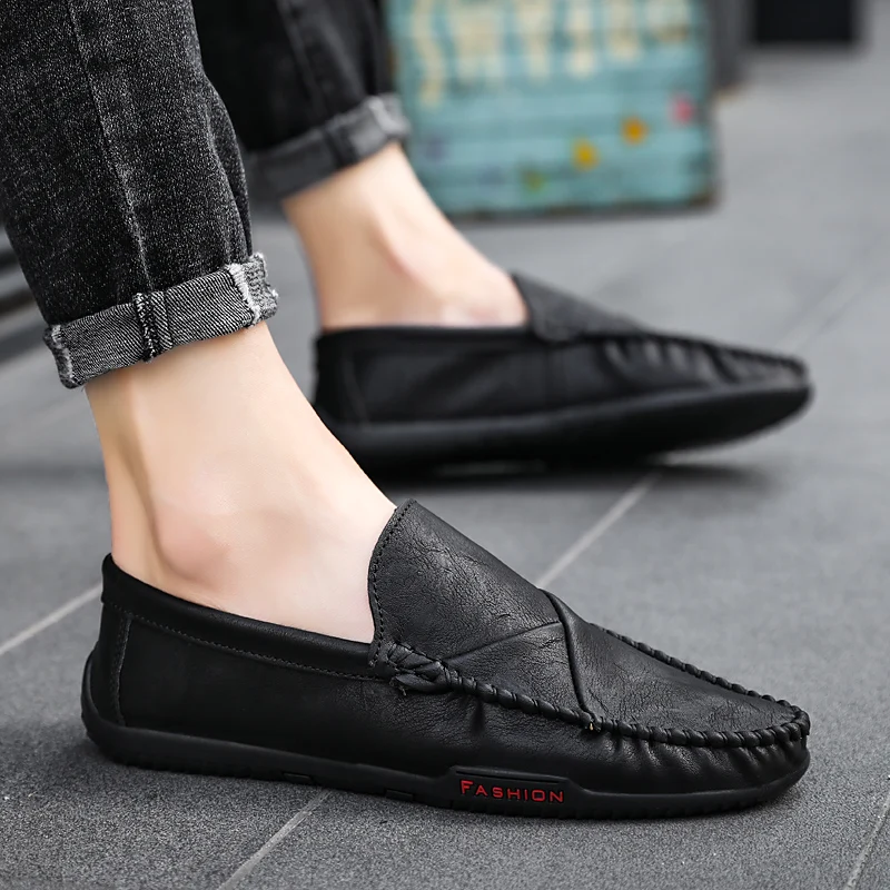 Outdoor comfortable Men Shoes Moccasin Loafers Man Leather Shoes Fashion Masculino Classic Handmade Slip On Driving Casual Shoes