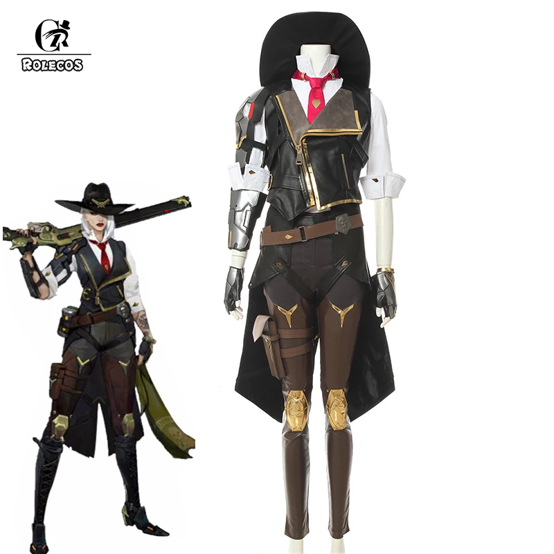 Женские наручные часы ROLECOS костюм Эш косплей OW Ashe Элизабет Каледония униформа