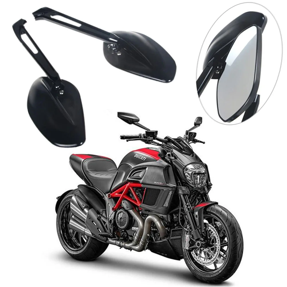 CNC Cut алюминиевый мотоциклетный зеркальный чехол заднего вида для DUCATI Xdiavel Xdiacel-S Monster 1200 S/R - Цвет: black