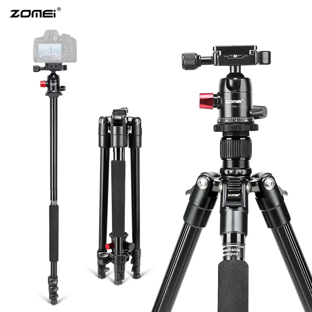 ZOMEI M6 легкий дорожный штатив для DSLR камеры съемки видео фотографии Алюминиевый сплав штатив складной дизайн штатив для камеры