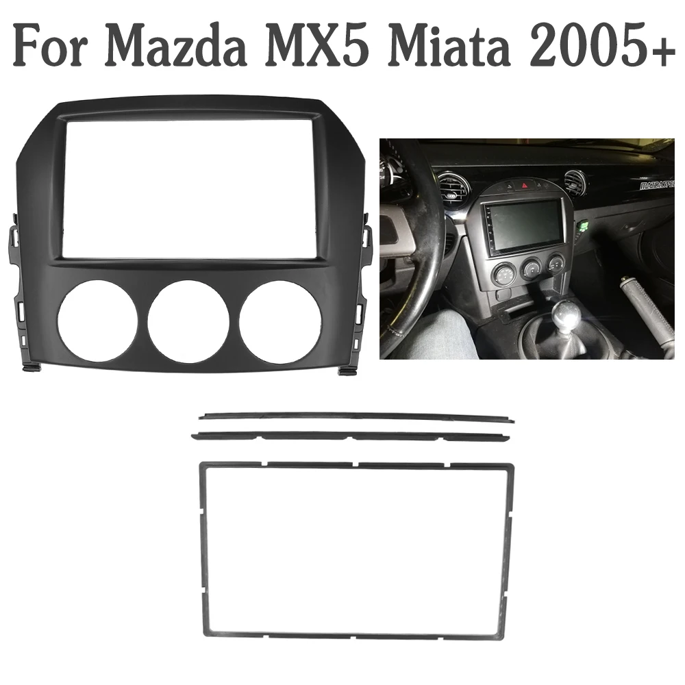 Mazda MX-5 MX5 Miata 2005+  ŰƮ ׷  CD Ʈ г DVD ŰƮ Fascia Facia  2 Din ڵ  