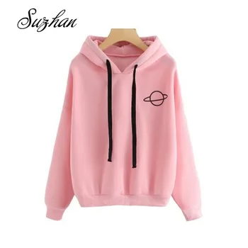 

Suzhan 2019 Spring Autumn Womens Long Sleeve Hooded Sweatshirt Loose Casual Warm Hoodies Sweatshirts Female Jumper Tracksuits