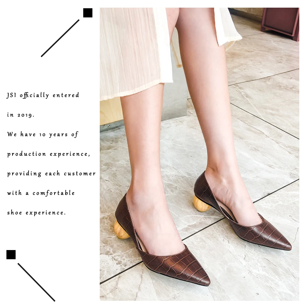 JSI/Женская обувь; однотонные женские туфли из натуральной кожи с острым закрытым носком; классические женские туфли-лодочки ручной работы без застежки в необычном стиле; jo325