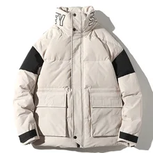 Мужская зимняя куртка,, Европейский и американский стиль, хип-хоп стиль, брендовый короткий пуховик для мужчин