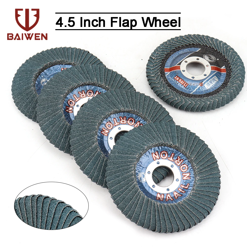 2/5/10Pcs Pro Flap Disc 115mm U Type Double side Sanding Disc Zirconium