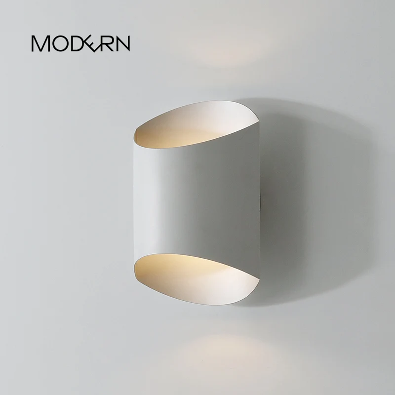 MODERN Nordic LED Wall lamp sconce wall mount for Bedroom Living room Bedside 220V 110V white and black with gold Iron Light