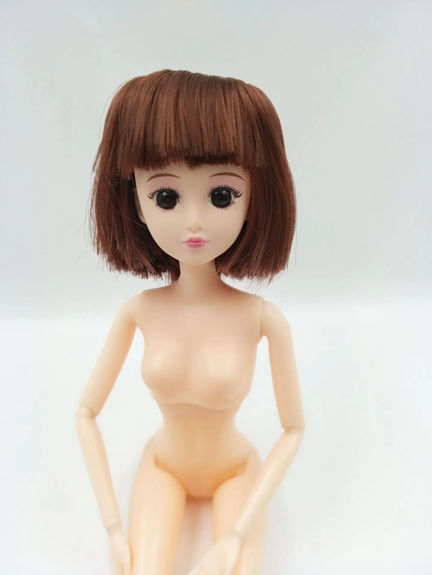 

29cm Barbie Doll 3D Eyes Really Naked Baby Cake Decoration Mould Bakery Model Wedding Dress Princess