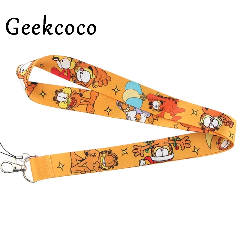 

Carfield Cartoon kawaii Multi-function Lanyard Mobile Phone Key Card Identification Straps USB Badges Holder Hanging rope J0544