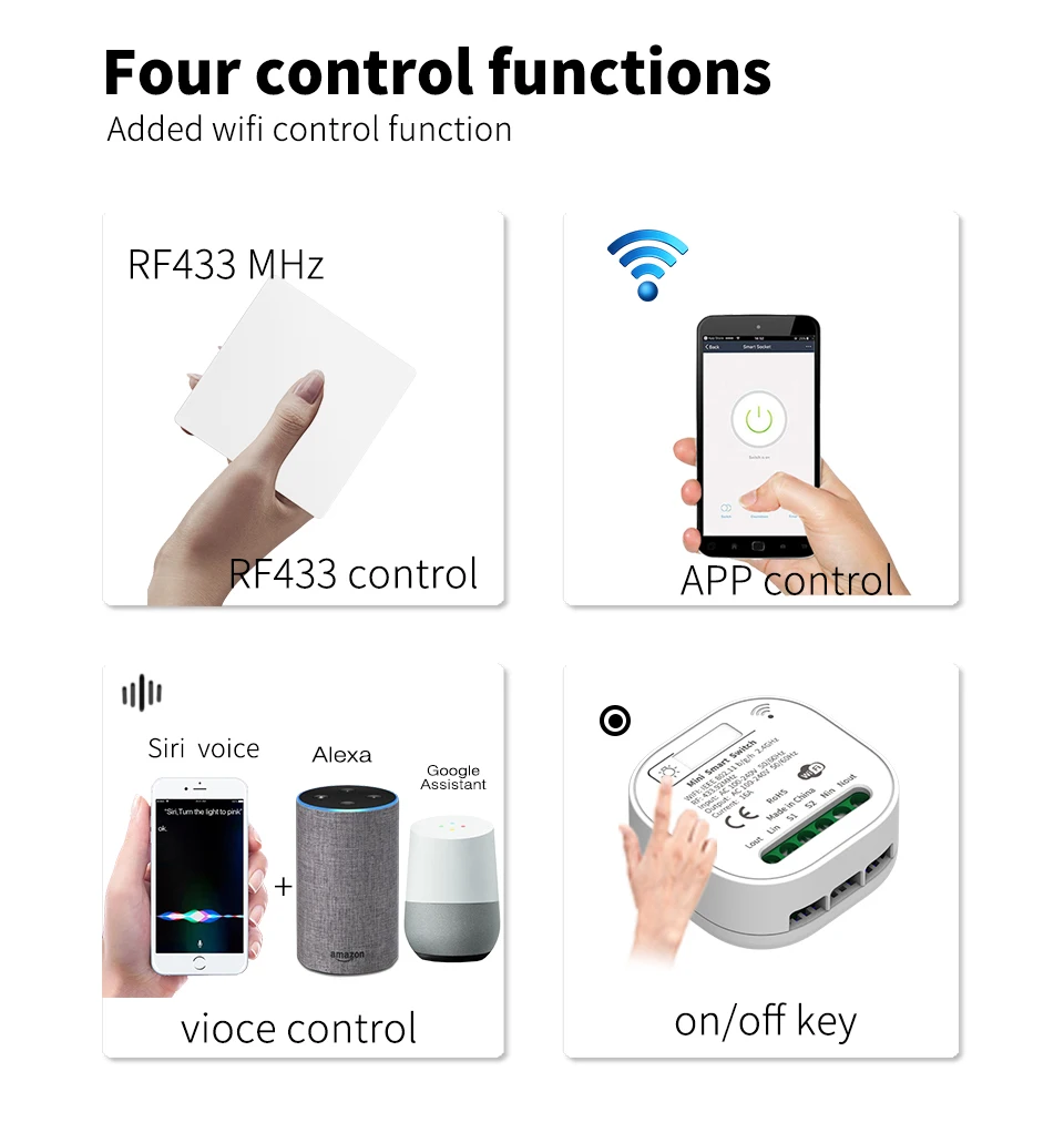 floor panel WENGHIOT Homekit 16A MINI Smart Switch Breaker 2 way App Remote Control Timing Home Automation Switch Support Google Home Alexa light sensor switch