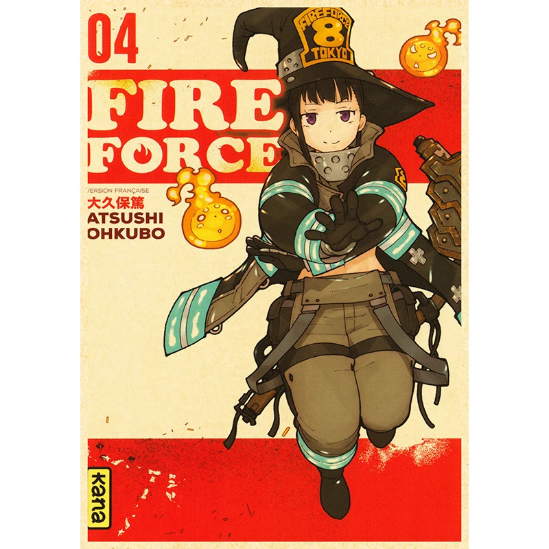 Anime Fire Force Poster Decor For Home Posters Room Wall Pictur Kraft Paper Retro And Prints Art Bar Cafe Stickers 