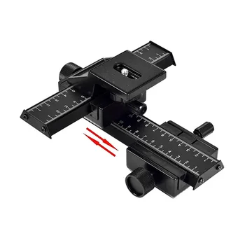 

4 Way Macro Focusing Rail Slider With Screw Adjustable Macroshot Photography For Canon Sony Pentax Nikon Camera KQS8