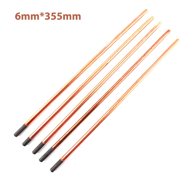 5pcs Round Arc Air Gouging Carbon Rod Bar 4-10mm Welding DC Gas Gouging Gun Electrode Graphite Rods Soldering Supplies stainless welding wire