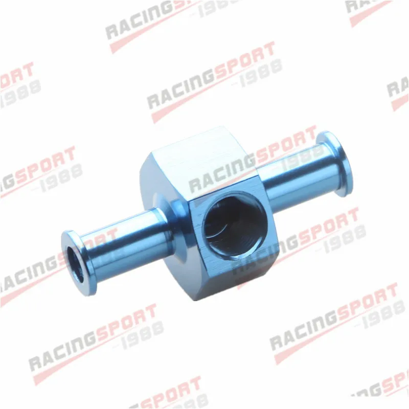 

Aluminum 8mm Billet Fuel Pressure Gauge Inline Barb Adapter with 1/8" Port Blue