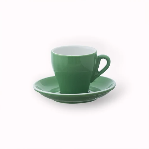 Новинка, креативная керамическая кофейная чашка в скандинавском макроне с поддоном, объем 180 мл, диск, итальянская концентрированная кофейная чашка, набор, чайная кружка, керамическая кружка - Цвет: Green