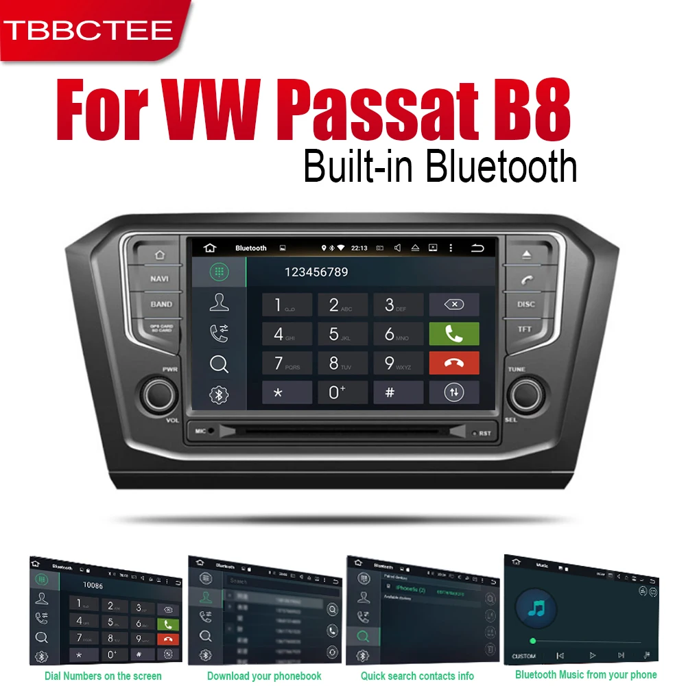 TBBCTEE Android 2 Din автомобильное радио, dvd для Volkswagen VW Passat B8 Magotan~ автомобильный мультимедийный плеер gps навигационная система