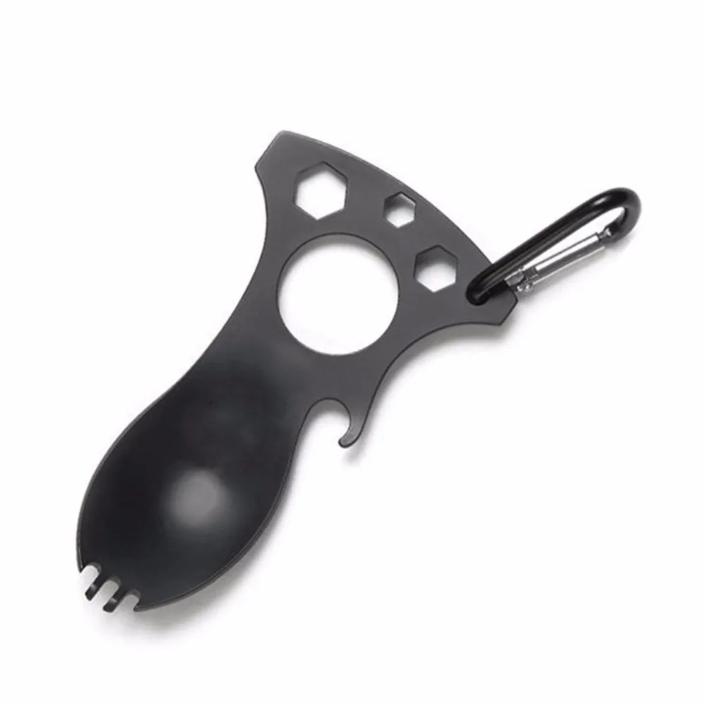 

Camp Hiking Survival Tool Kit Multi-function Spoon Portable Outdoor Screwdriver Tableware Pocket Bottle Opener Spook Travel