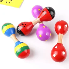 Яркие цветные деревянные маракасы, детские музыкальные инструменты, деревянные детские погремушки, вечерние Детские Подарочные игрушки