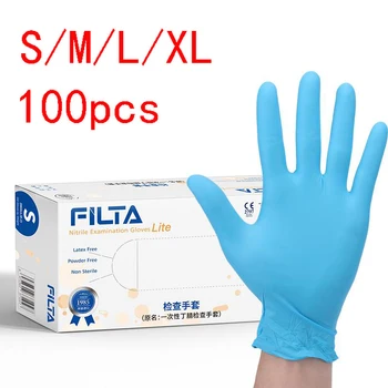 

100Pcs/Set Disposable Gloves Latex For Home Cleaning Medical/Food/Rubber/Garden Gloves Universal For Left And Right Hand 4 Sizes