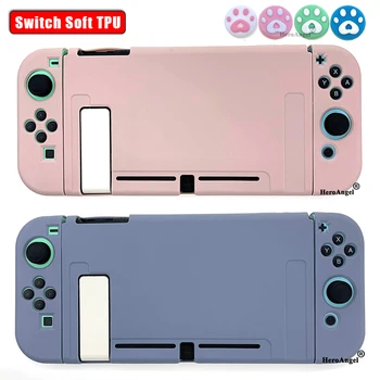 

2020 Colorful Soft TPU Full Back Cover Pure Shell For Nintendo Switch NS Console Joy Con Controller Protective Shell Case Cover