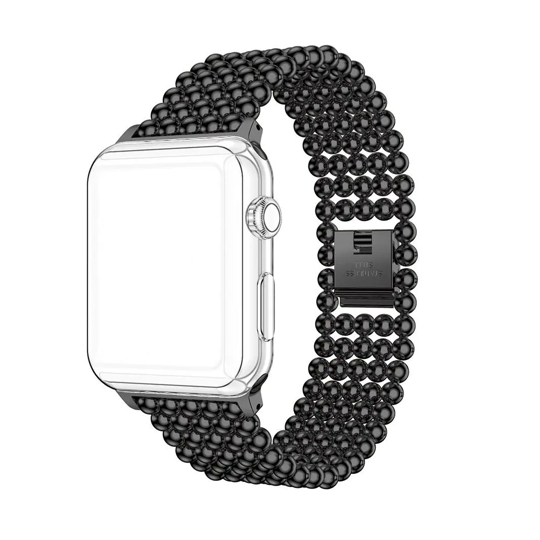 Black Ремешок для Apple Watch Series 4 3 2 1 сменный ремешок из нержавеющей стали ремешок Браслет для Apple Watch 38 мм 42 мм - Цвет ремешка: Black