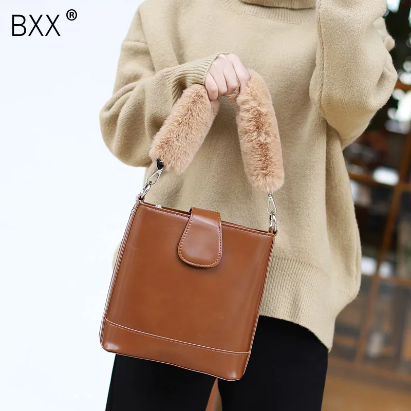 

[BXX] Women's Single Shoulder Crossbody Bag All-match Large Capacity Package 2020 Autumn Winter Chic PU Leather Handbag HI276