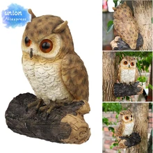 Cute Resin Owl Statue Simulation Animals Figurines Personalized Ornament Home Garden Courtyard Decoration Figuras Decorativas