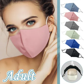 

adult cotton mask washable anti-dust Breathable Mask Adult Solid Color Cloth Masks Women Men Unisex Facecovers