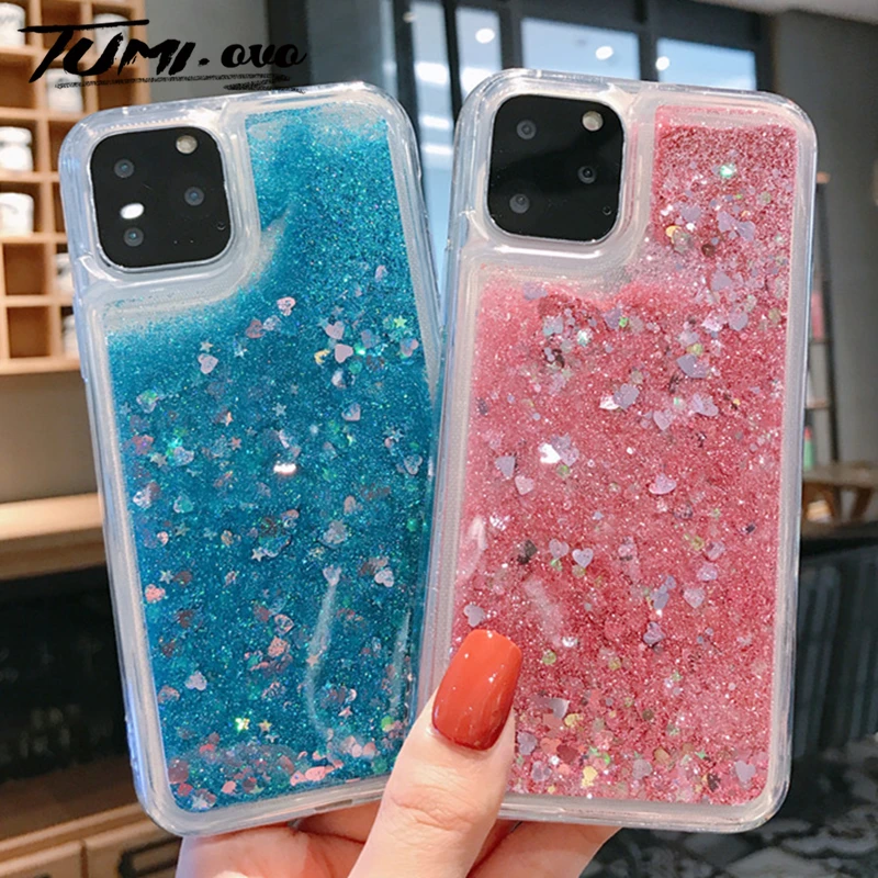 Чехол с жидкими блестками для iPhone 11 Pro Max XR XS X 8 7 6S 6 Plus 5S 5 SE | Мобильные телефоны и